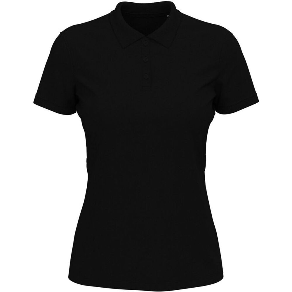 Stedman Womens/Ladies Lux Cotton Polo Shirt / Black Opal